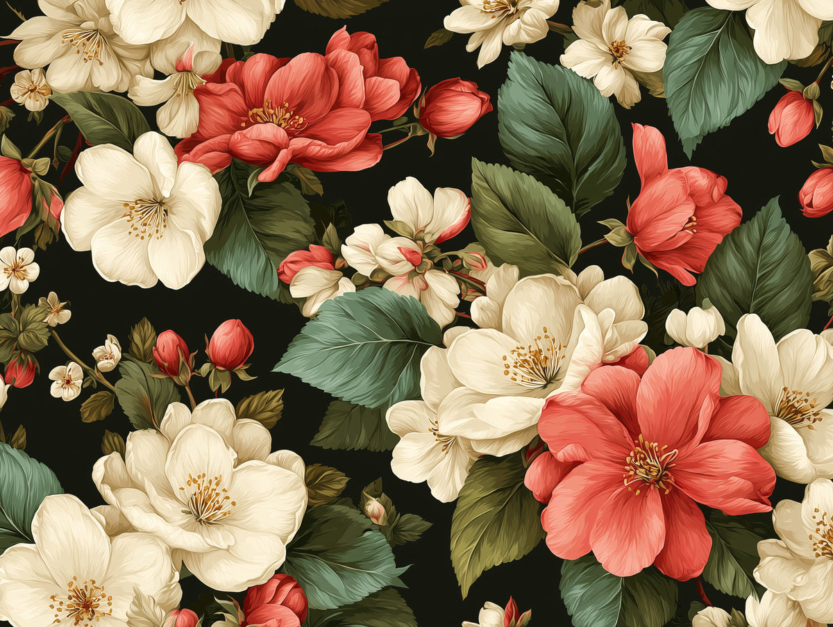 Elegance Bloom Wall Mural in your room — zoomed