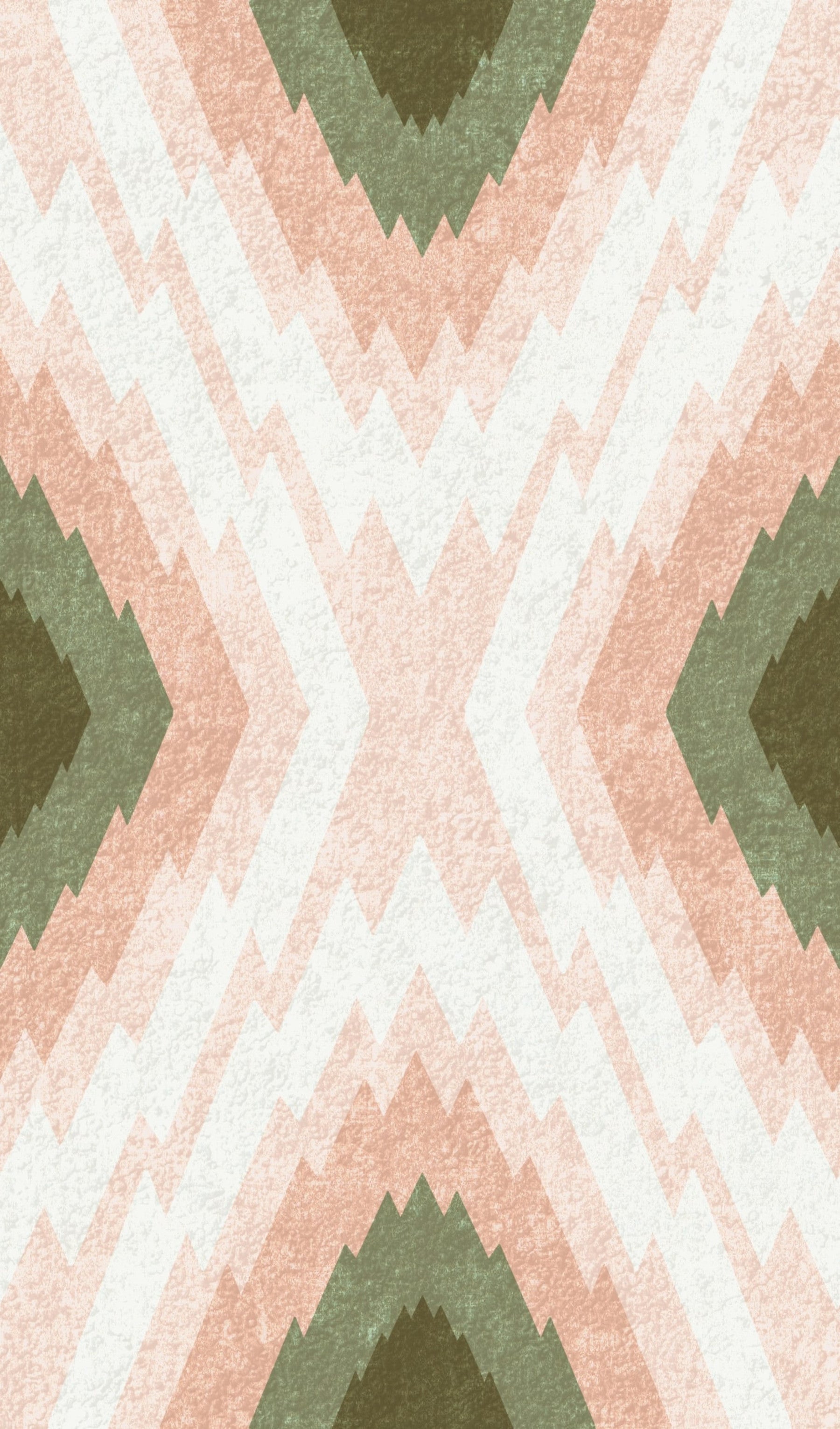 Flame Stich Pink and Green Wallpaper⁠