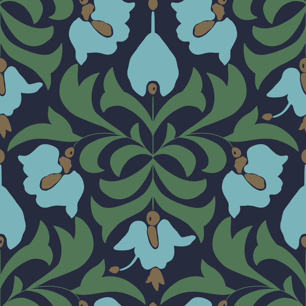 Orbisca - Midnight Bloom Wallpaper⁠