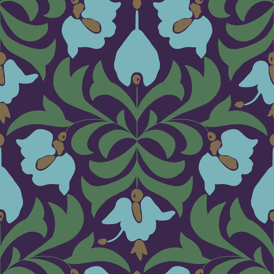 Orbisca - Art Nouveau Flora Wallpaper⁠