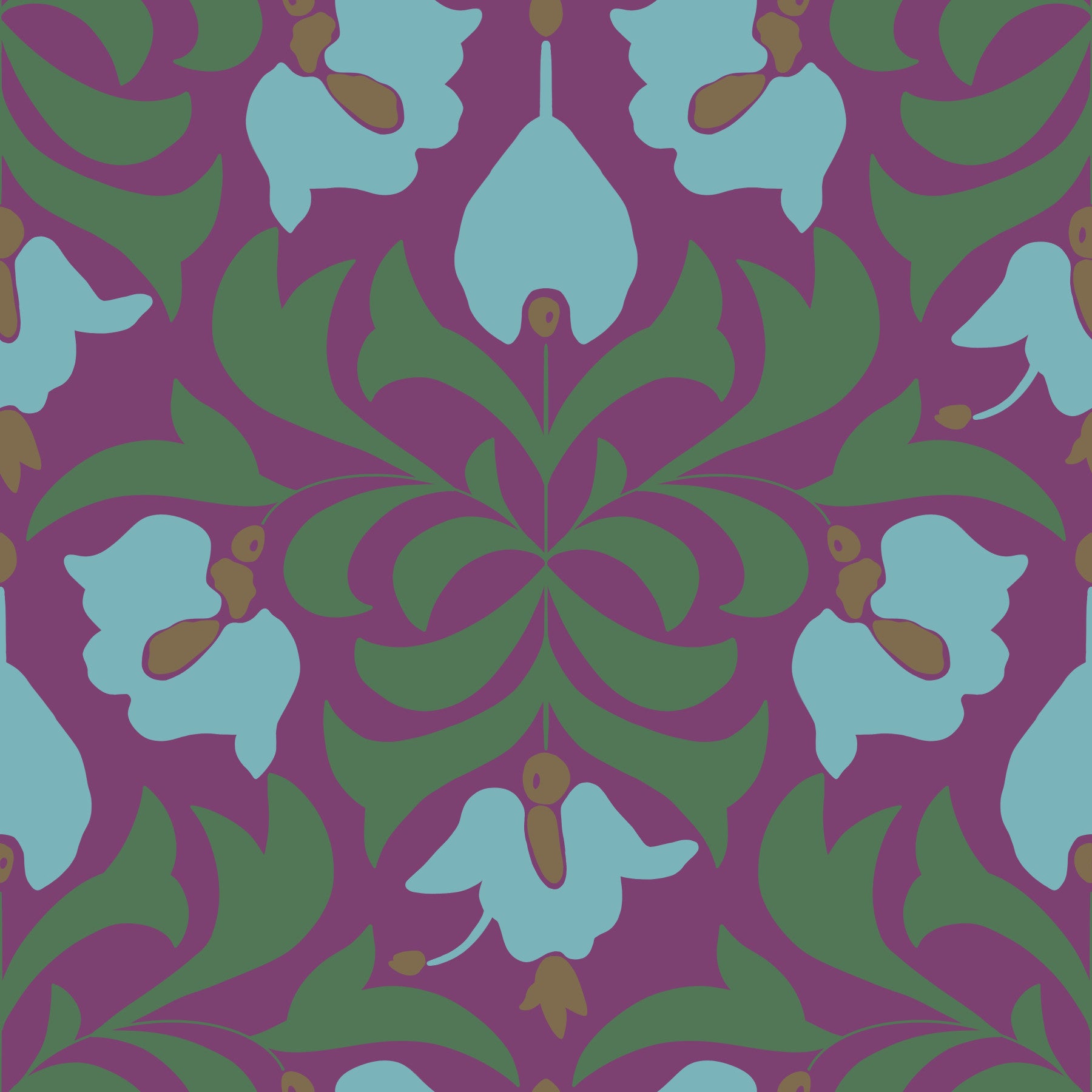 Orbisca - Vintage Floral Harmony Wallpaper⁠