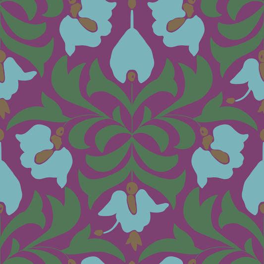Orbisca - Vintage Floral Harmony Wallpaper⁠