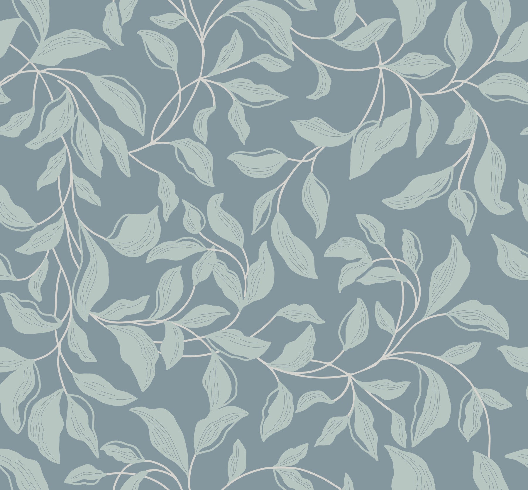 Dusty Blue Vines Wallpaper⁠