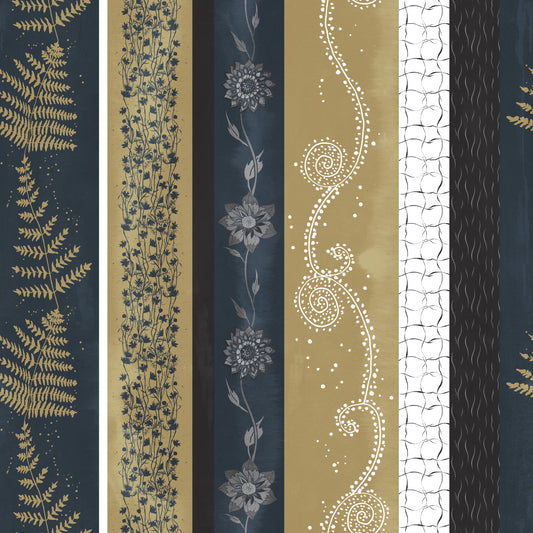 Abstract Nature Stripes Earthy Tones Wallpaper⁠