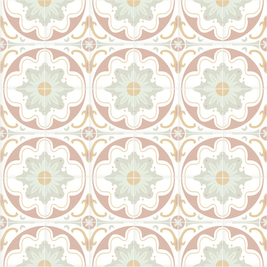 Aged Cement Tile Backsplashes - Powder Wallpaper⁠