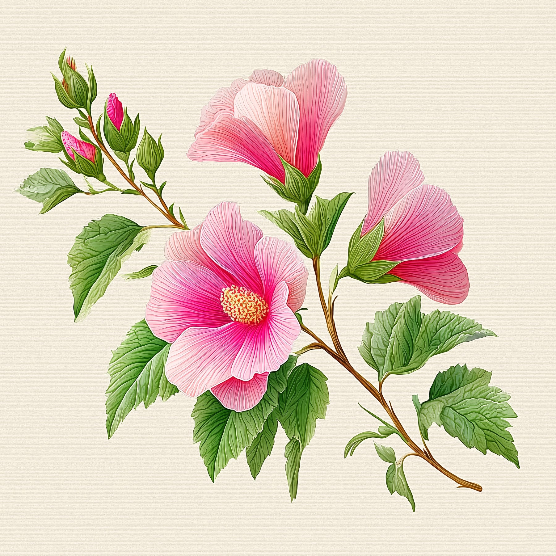 Hibiscus Hues Wall Mural
