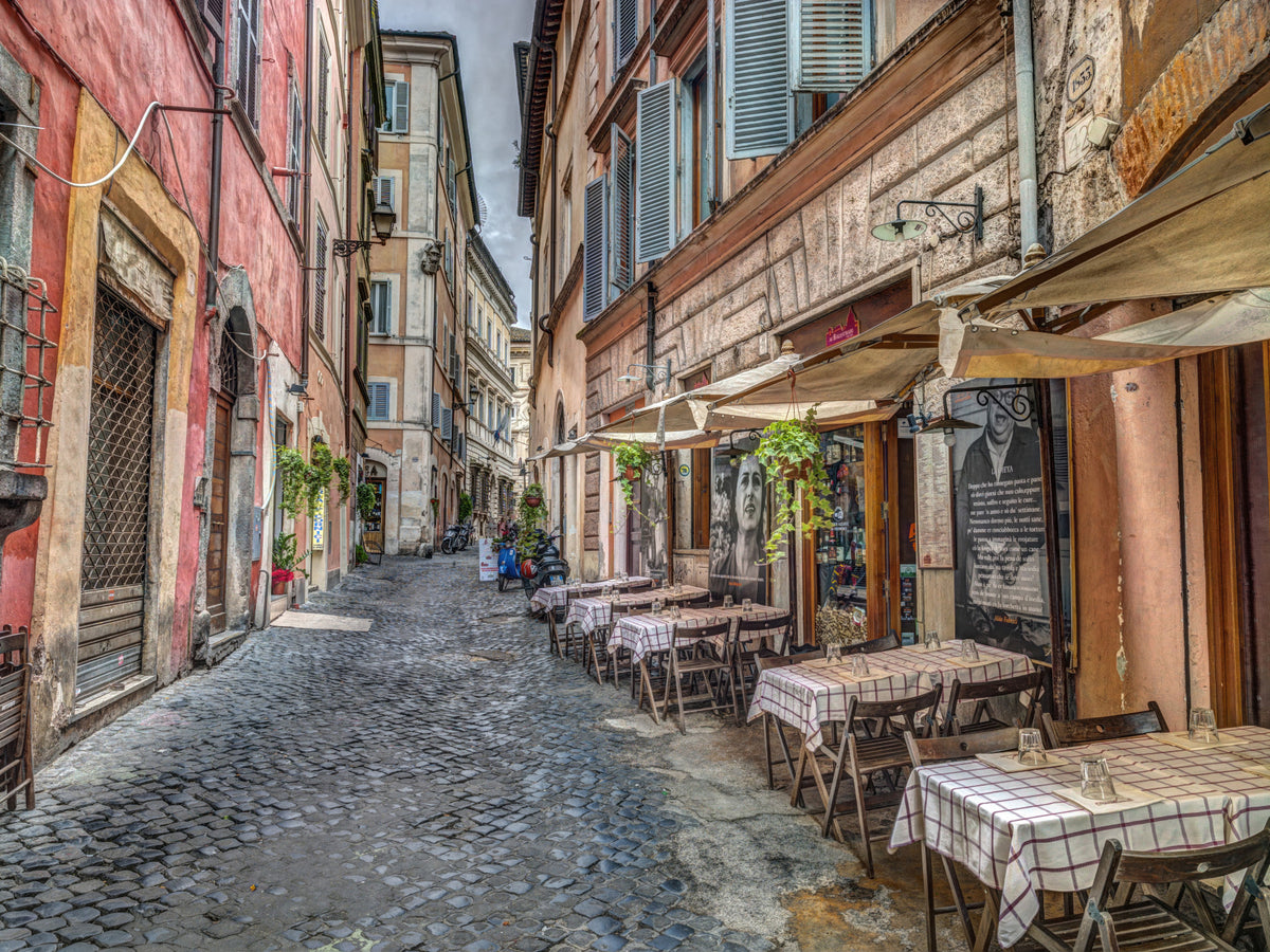 Rome Cafe Scene Wall Mural in your room — zoomed