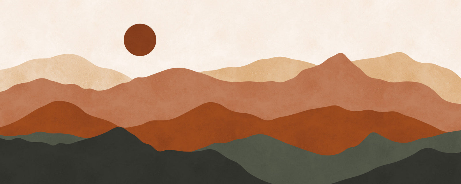 Earthy Mountain Hues Wall Mural