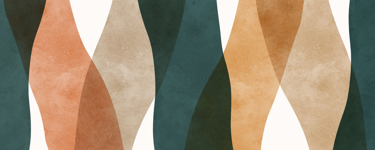 Harmony Arcs Wall Mural in your room — zoomed