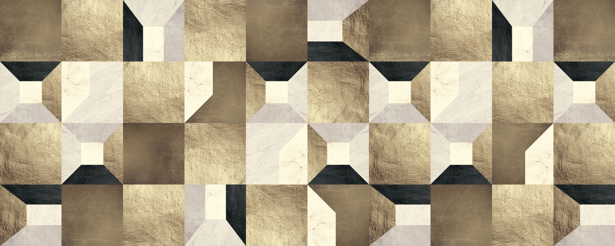 Gilded Geometry Wall Mural