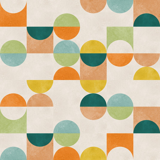 Mid-Century Modern Shapes Wallpaper⁠