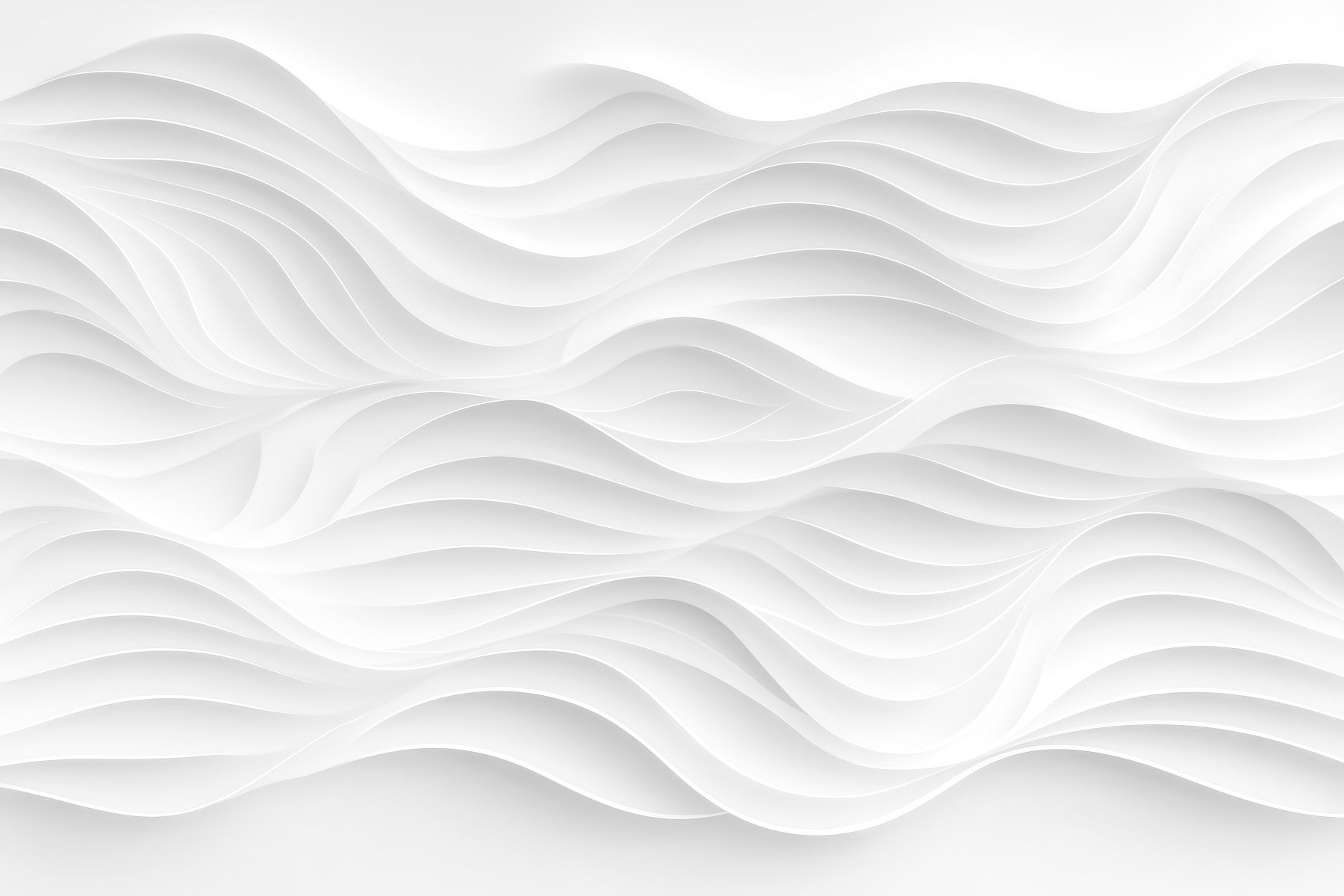 Sculpted White Serenity Wall Mural