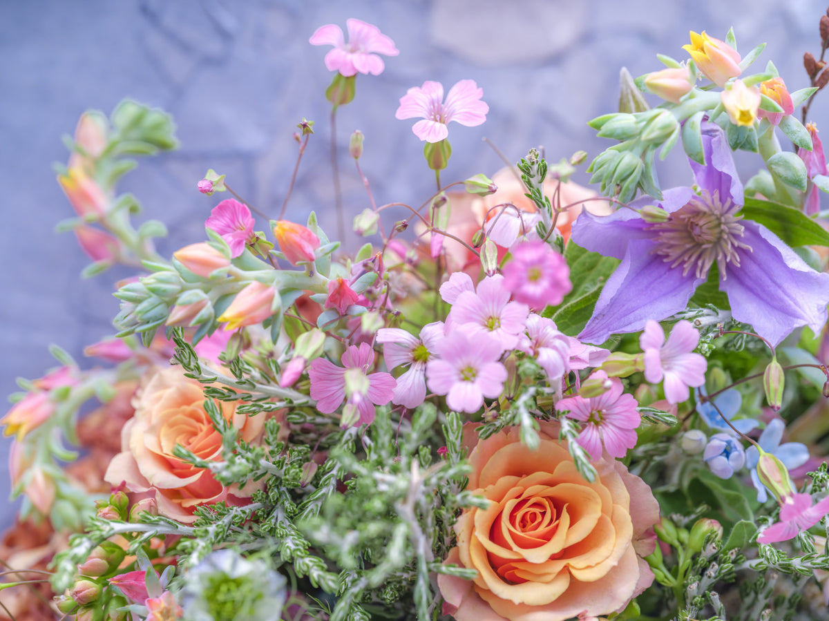 Floral Radiance Wall Mural in your room — zoomed