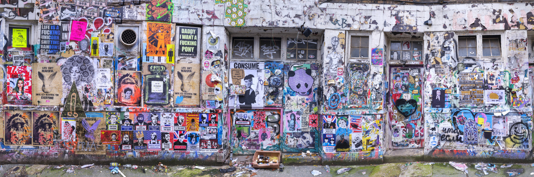 Brick Lane Graffiti Wall Mural