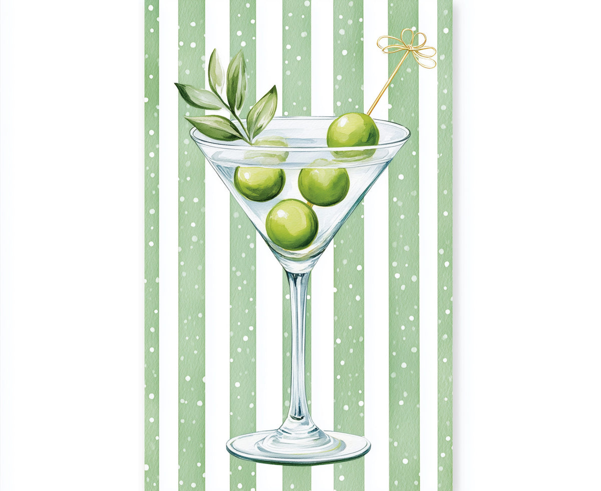 Olive Martini Stripes Wallpaper⁠ in your room — zoomed