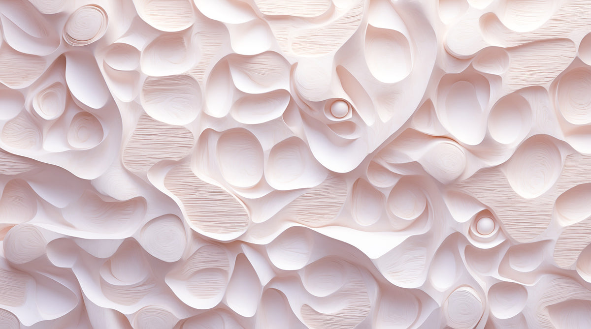 Pink Sculpted Surface Wall Mural