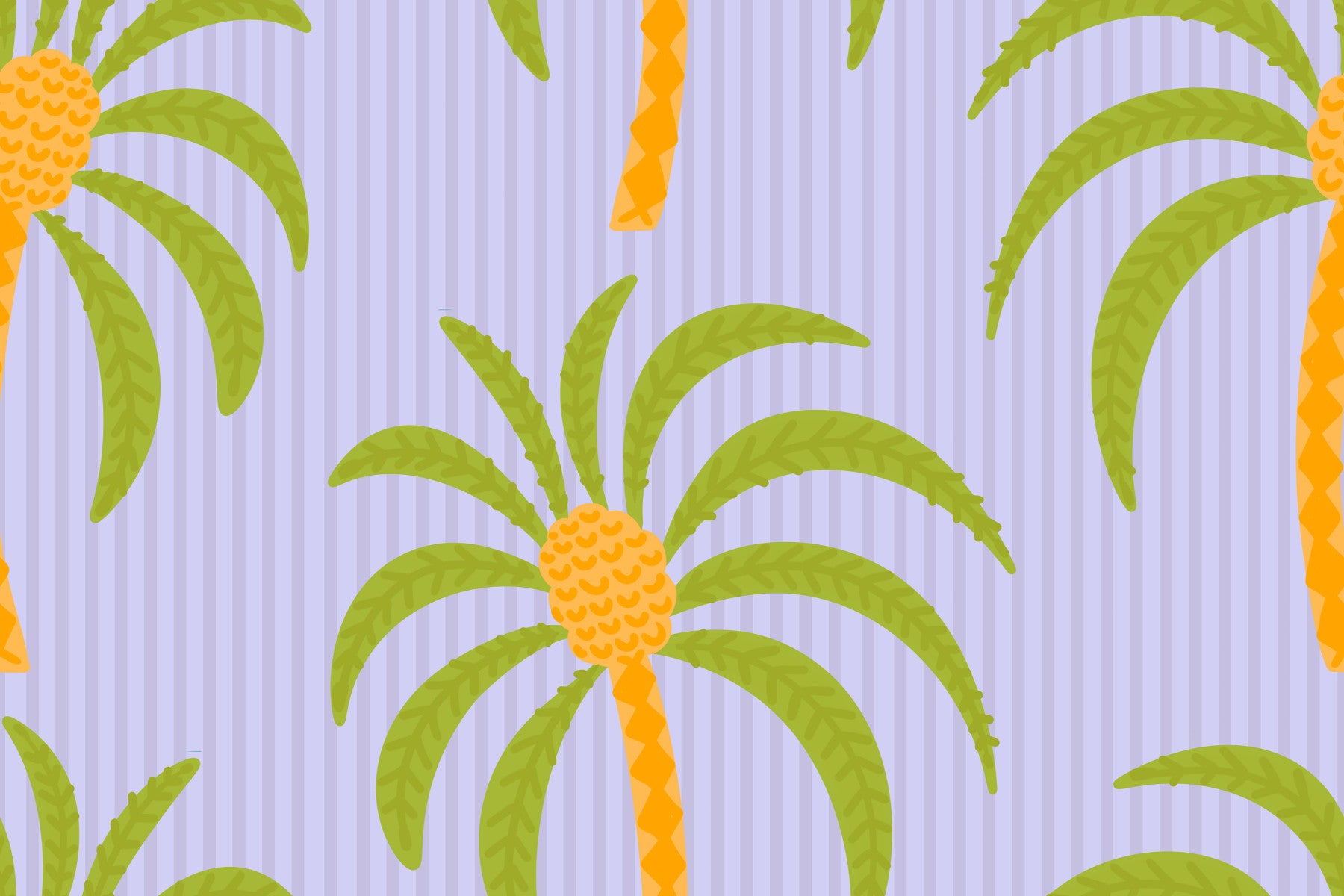 Palm Paradise Stripes Wallpaper⁠