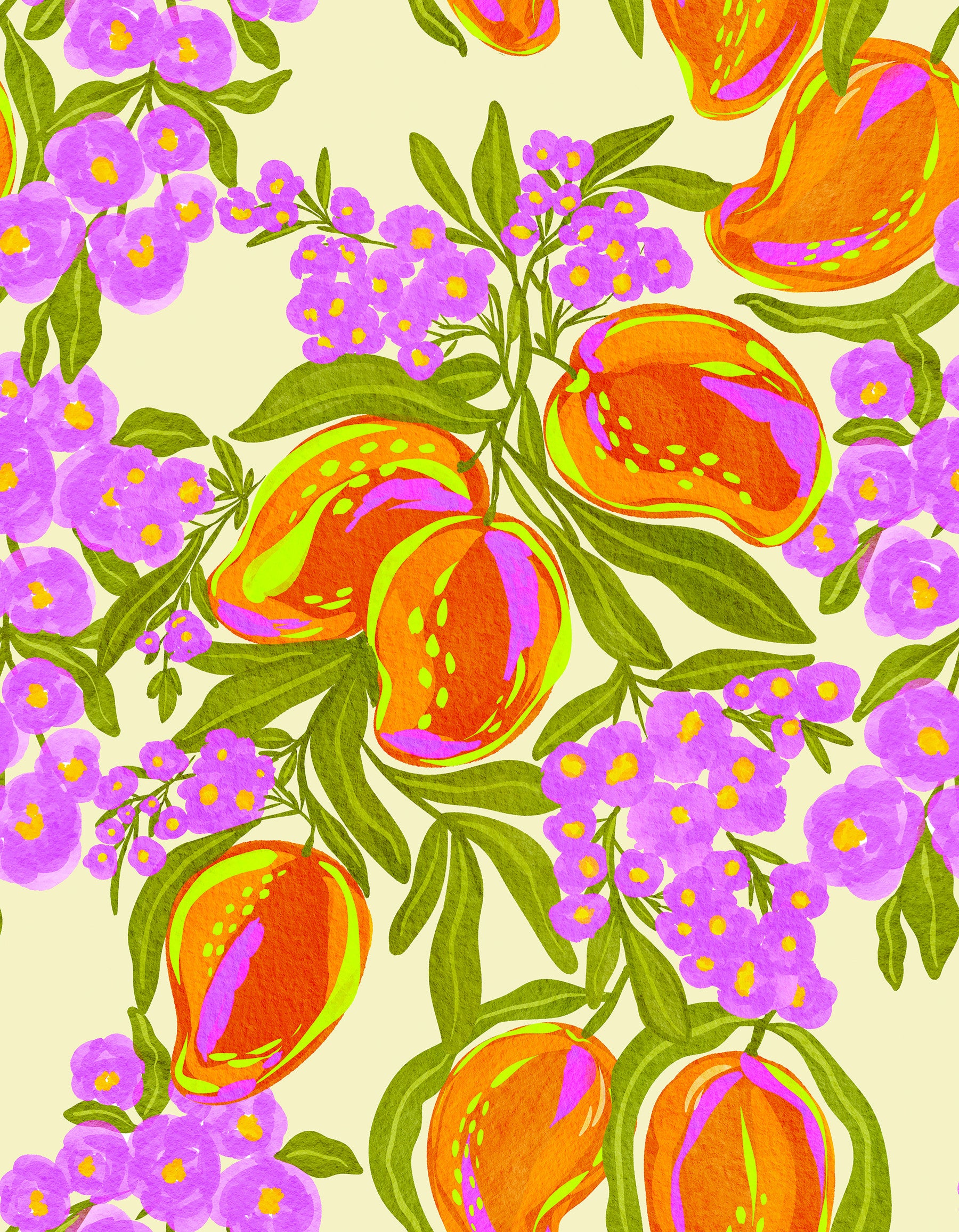Vibrant Mango Garden Wallpaper⁠