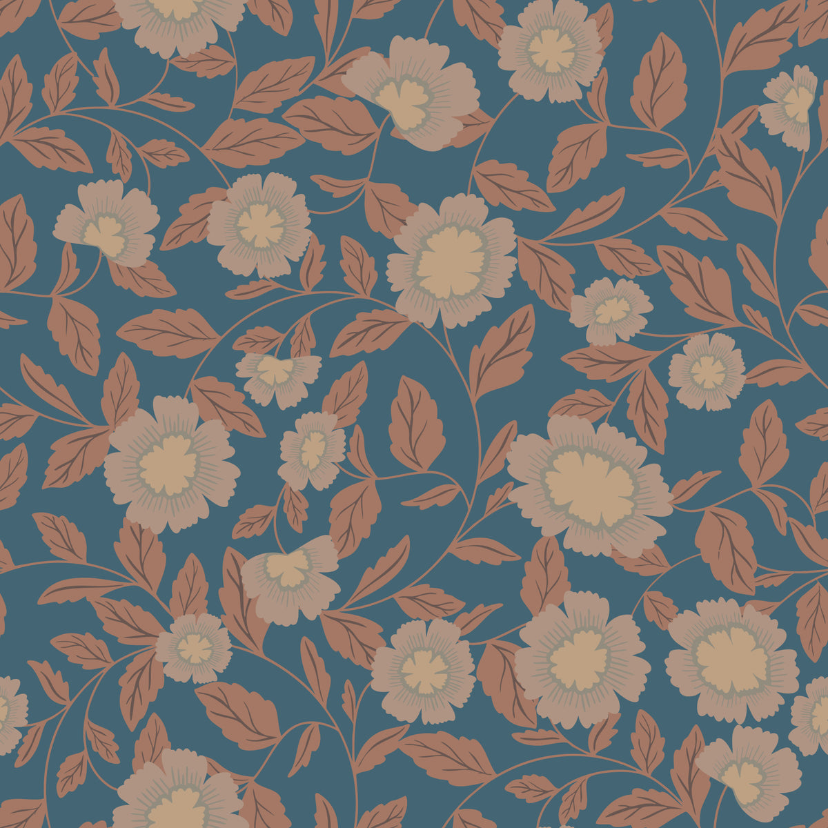 Rustic Flora Wallpaper⁠ in your room — zoomed