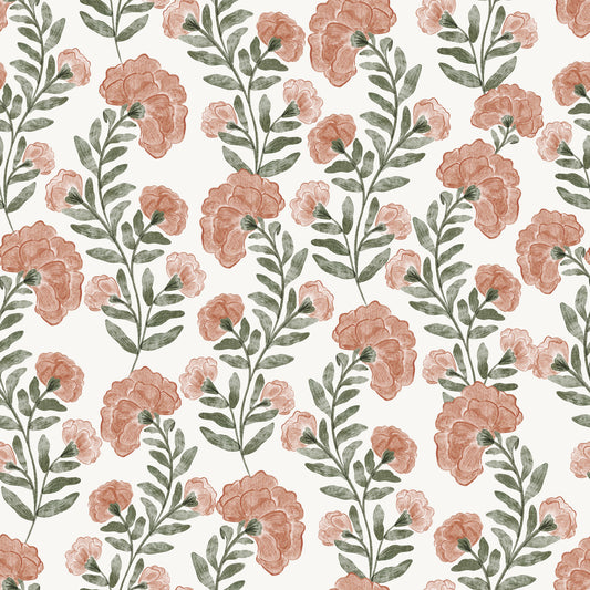 Vintage Trailing Bloom Wallpaper⁠