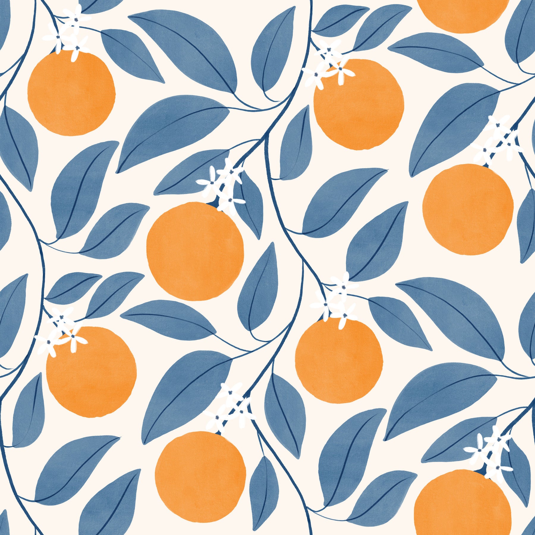 Orange Blossom Bliss Wallpaper⁠