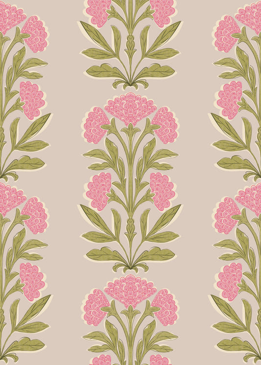 Elegant Floral Columns Wallpaper⁠