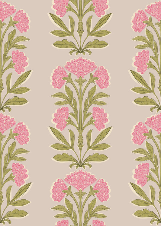 Elegant Floral Columns Wallpaper⁠