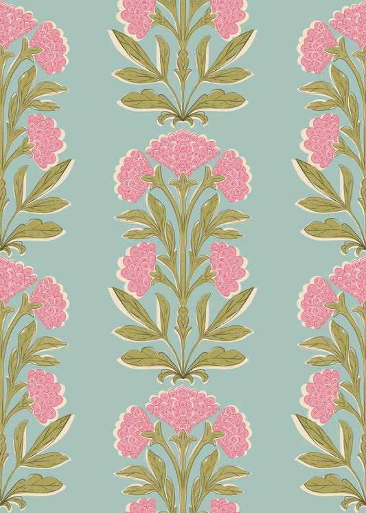 Mughal Bloom & Leaf Wallpaper⁠