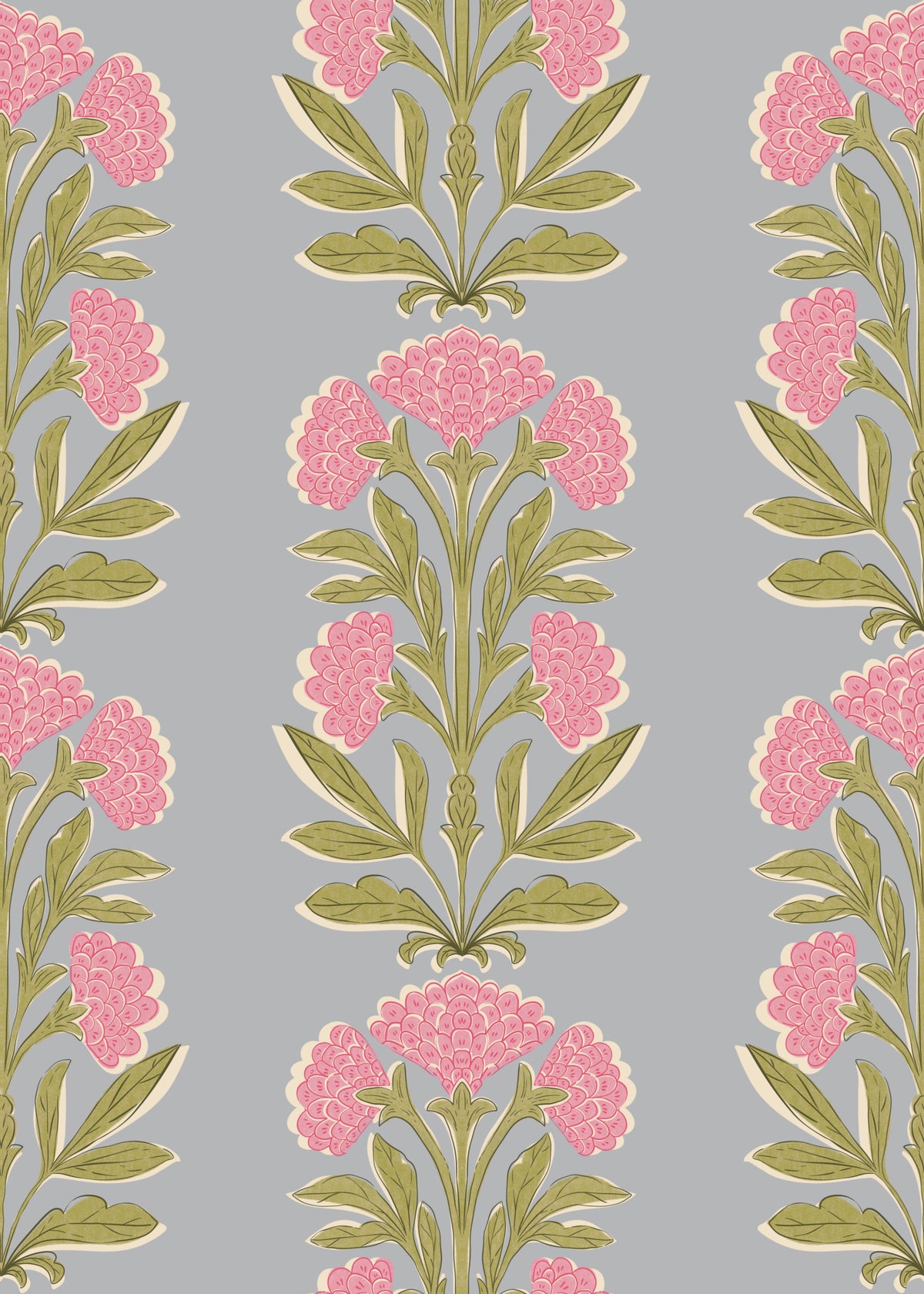 Mughal Blossom Symmetry Wallpaper⁠ in your room — zoomed