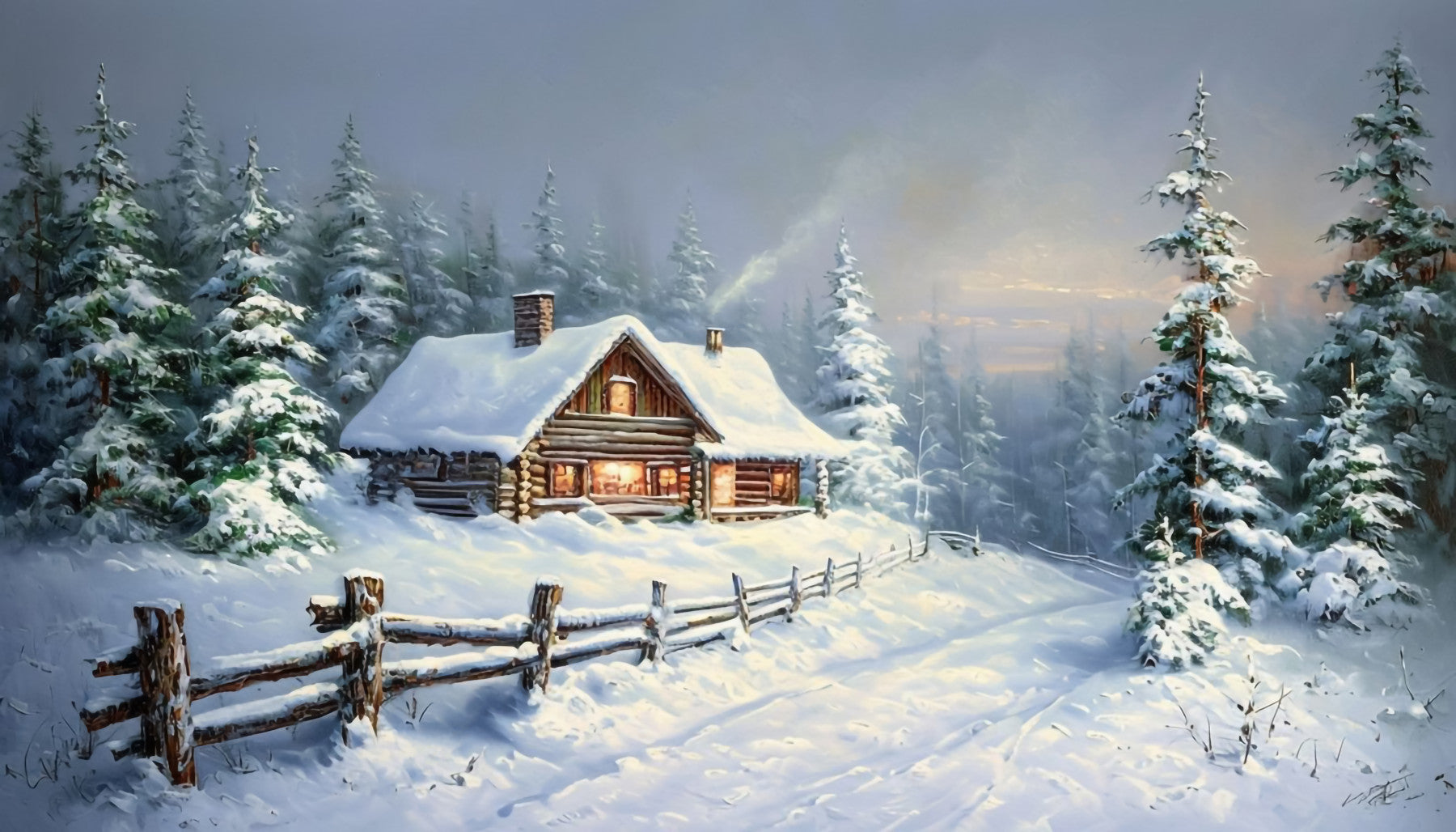 Winter's Warm Embrace Wall Mural