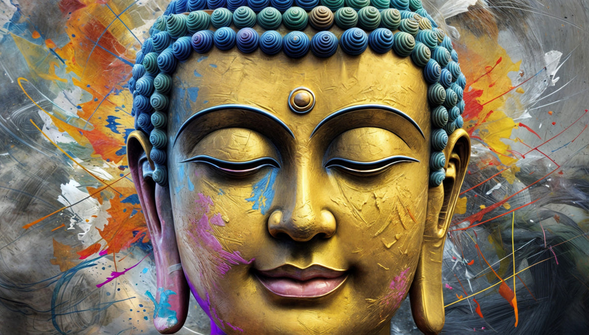 Spiritual Gold Wall Mural in your room — zoomed