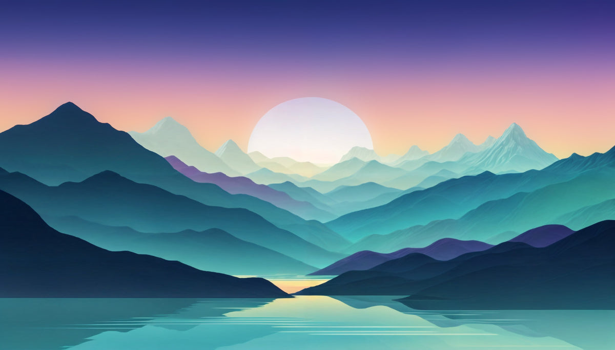 Gradient Peaks Wall Mural