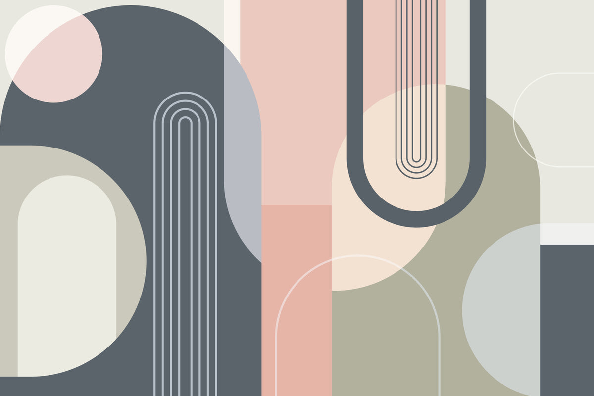 Modern Arcs Wall Mural