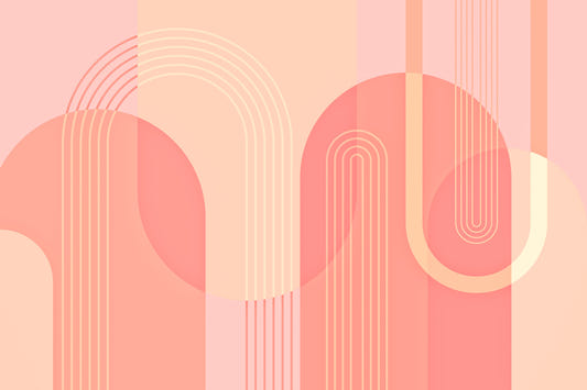 Coral Geometry Wall Mural
