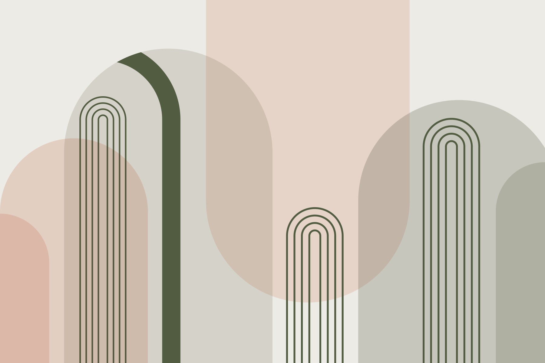 Modern Curves Wall Mural