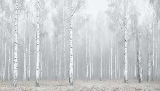 Winter White Woods Wall Mural
