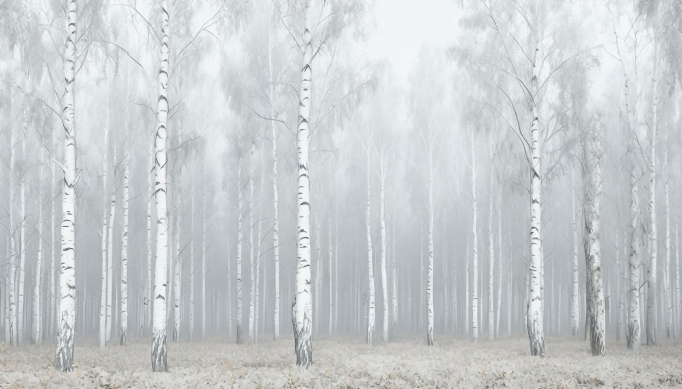 Winter White Woods Wall Mural