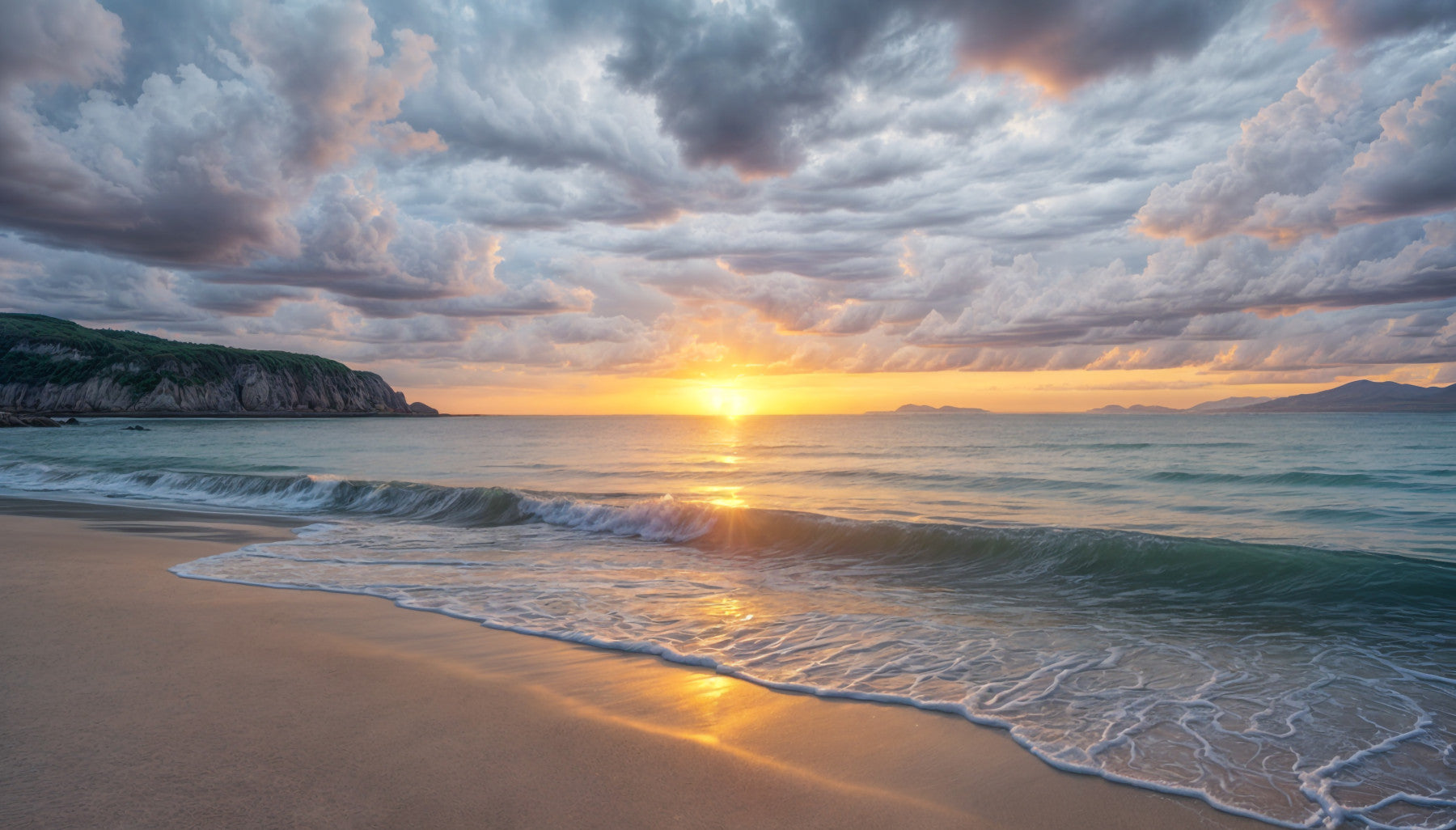 Coastal Dawn Serenity Wall Mural