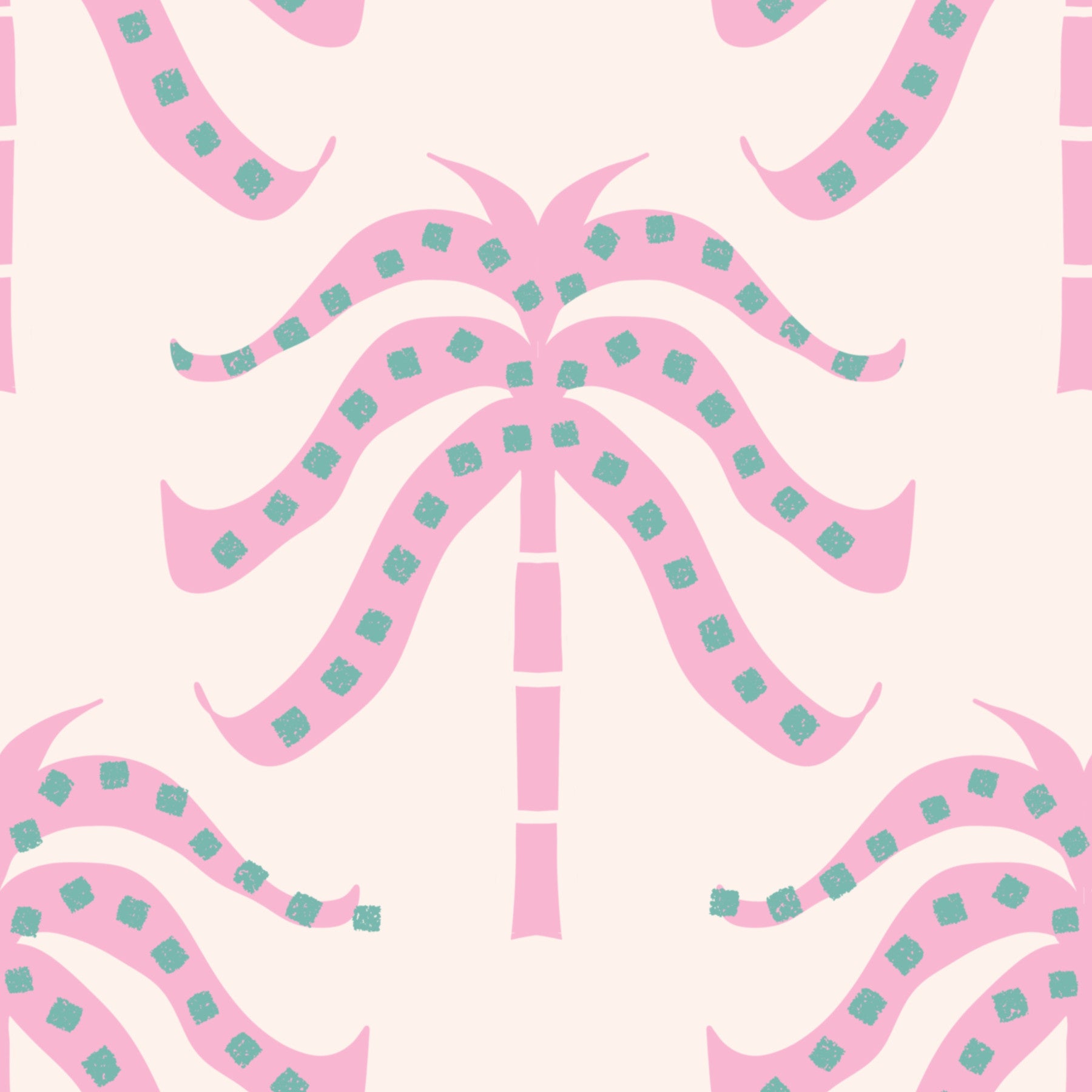 Pink Palms Soft Pink Wallpaper⁠