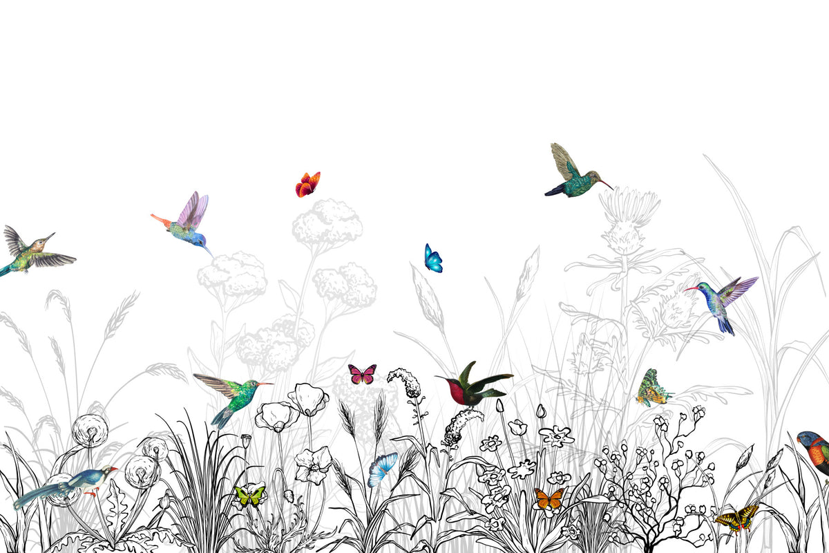 Hummingbird Haven Wall Mural