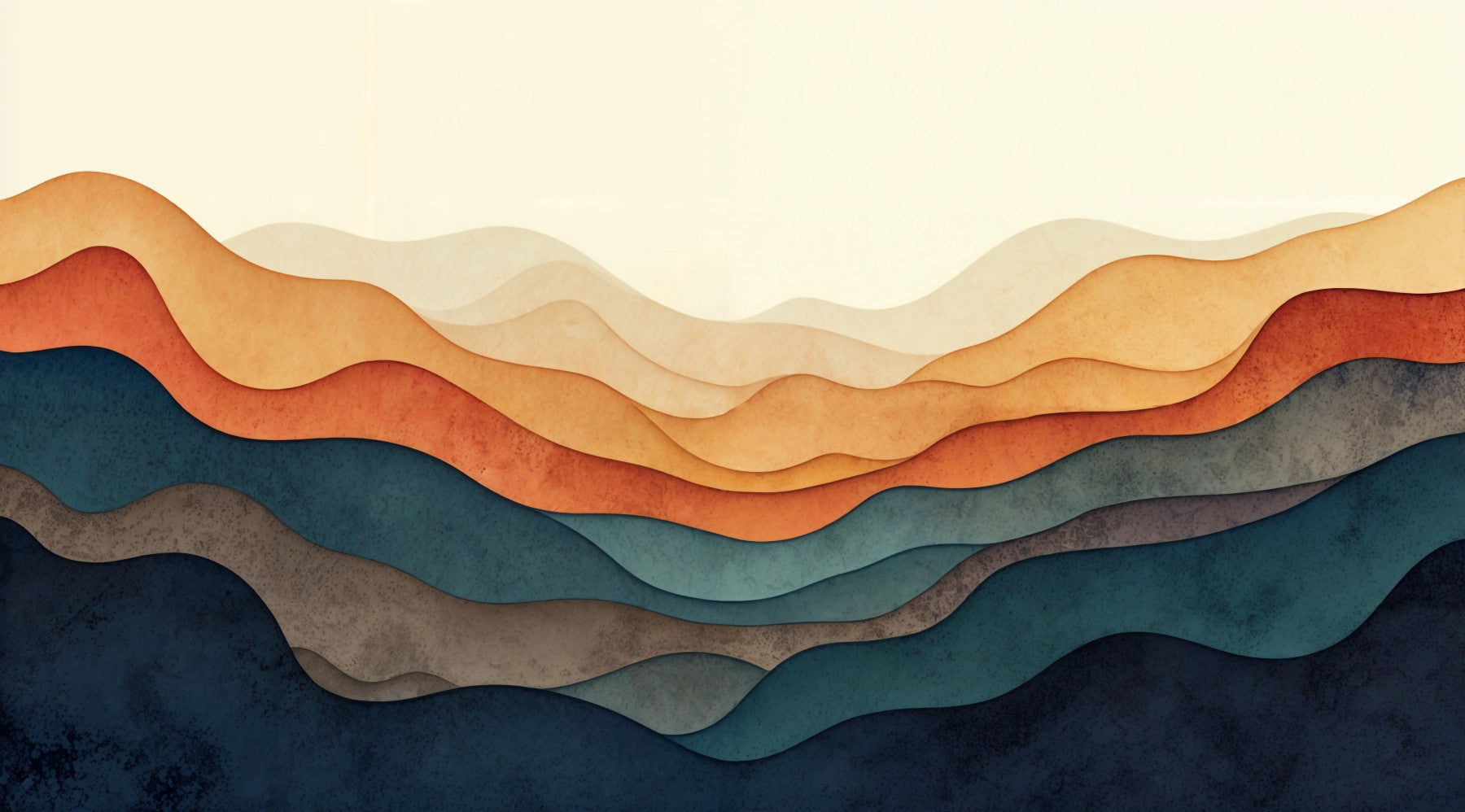 Terracotta Layers Wall Mural in your room — zoomed