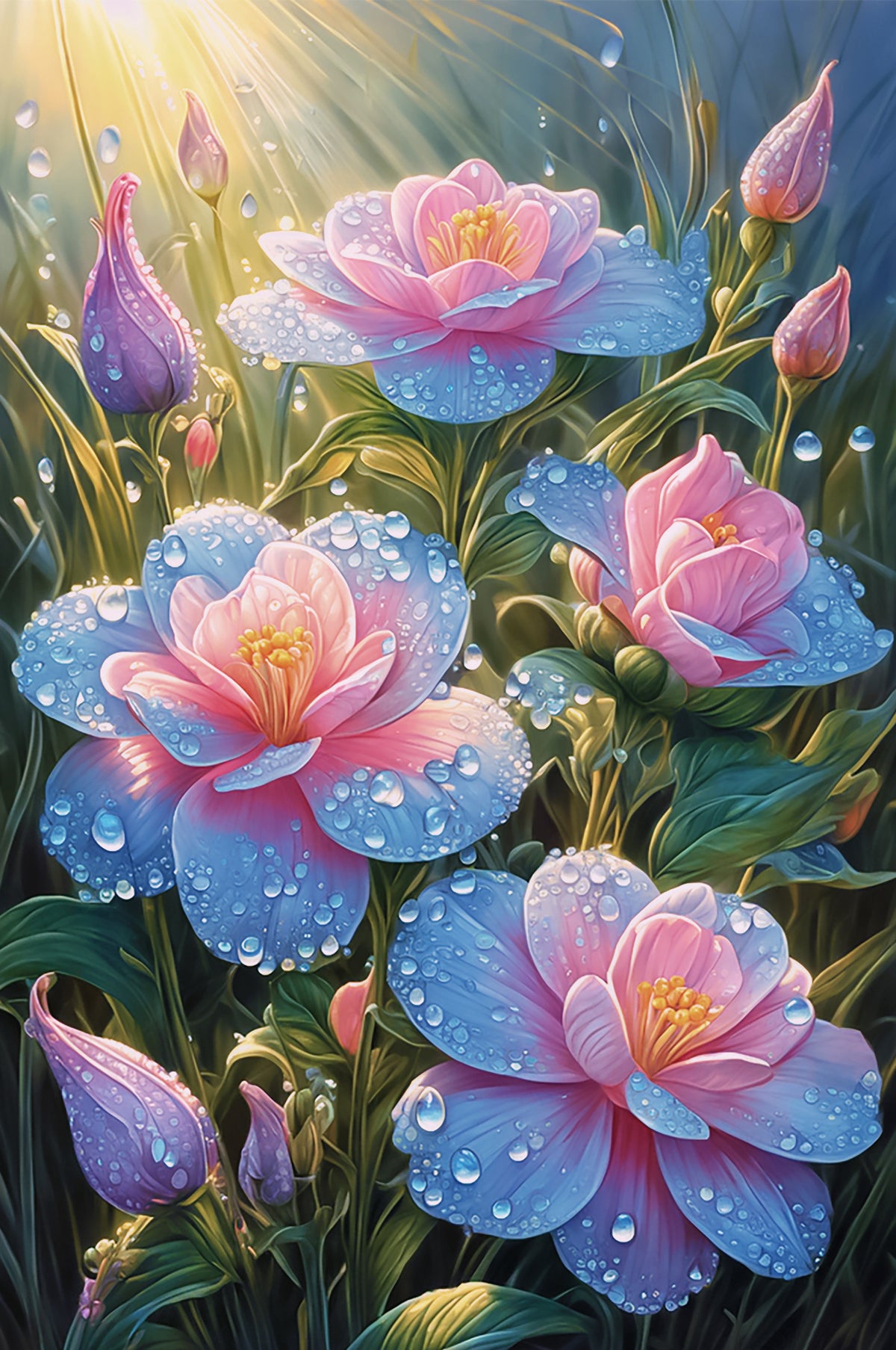 Dew-Kissed Petals Wall Mural