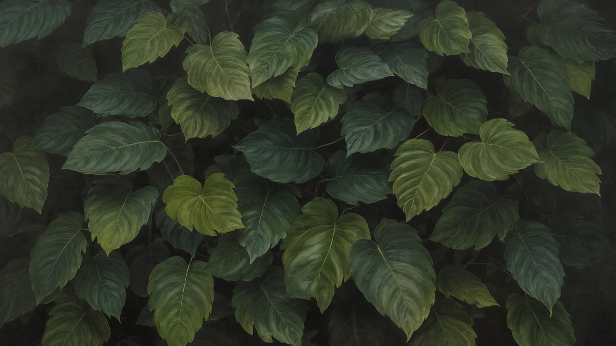 Deep Green Foliage Wall Mural