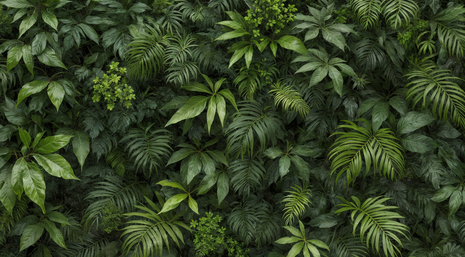 Forest Green Foliage Wall Mural