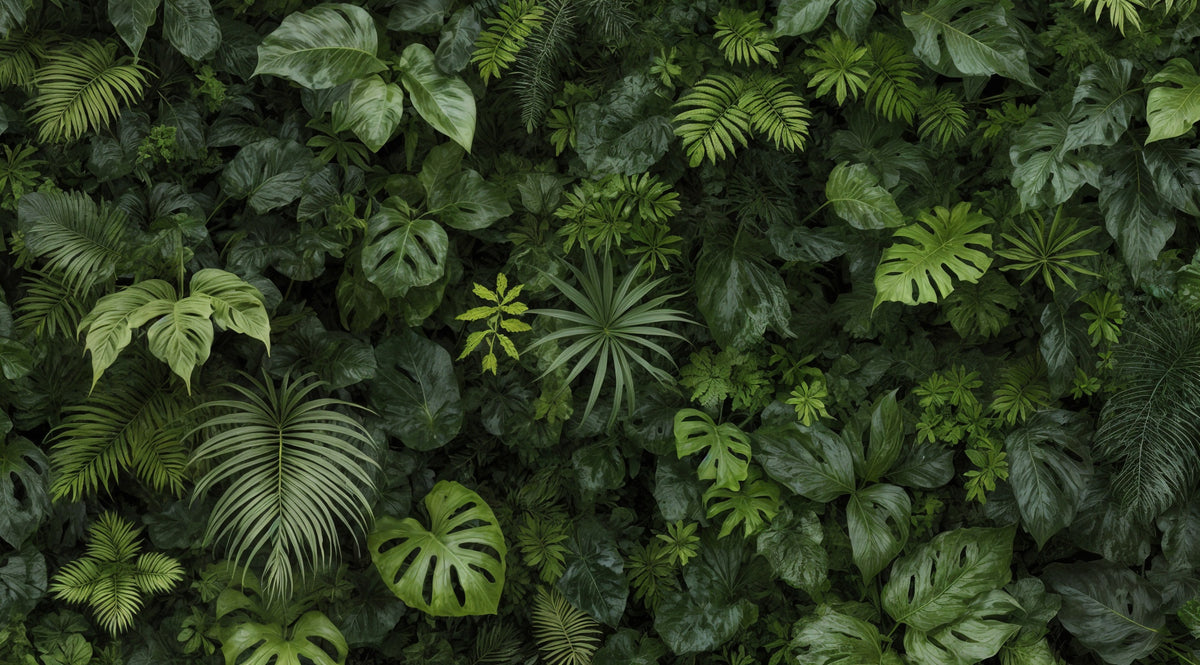 Lush Foliage Wall Wall Mural in your room — zoomed