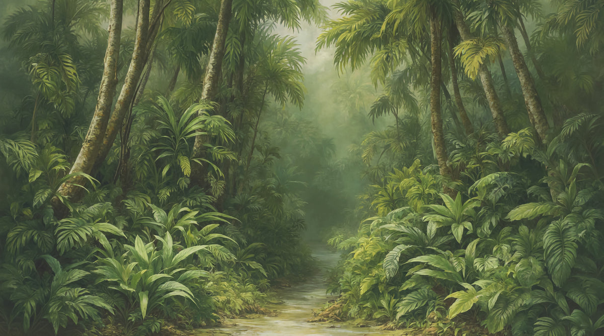 Verdant Forest Vista Wall Mural in your room — zoomed
