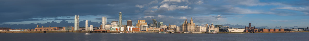 Liverpool's Skyline Vista Wall Mural in your room — zoomed