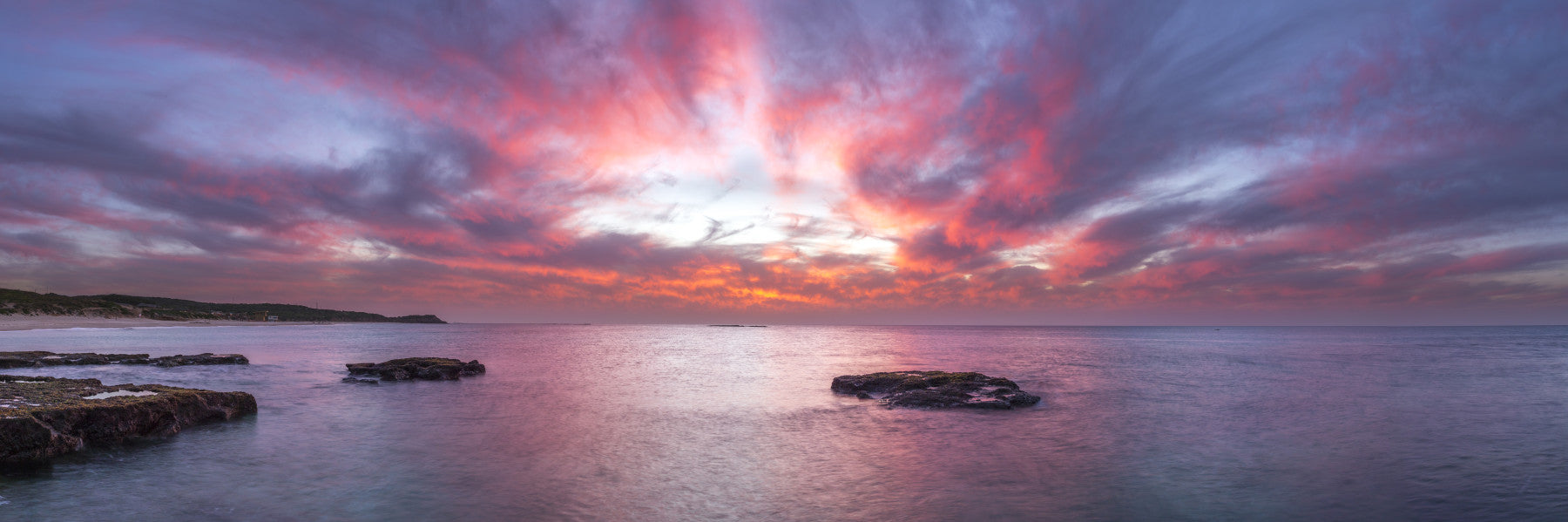 Pink Dawn Seascape Wall Mural