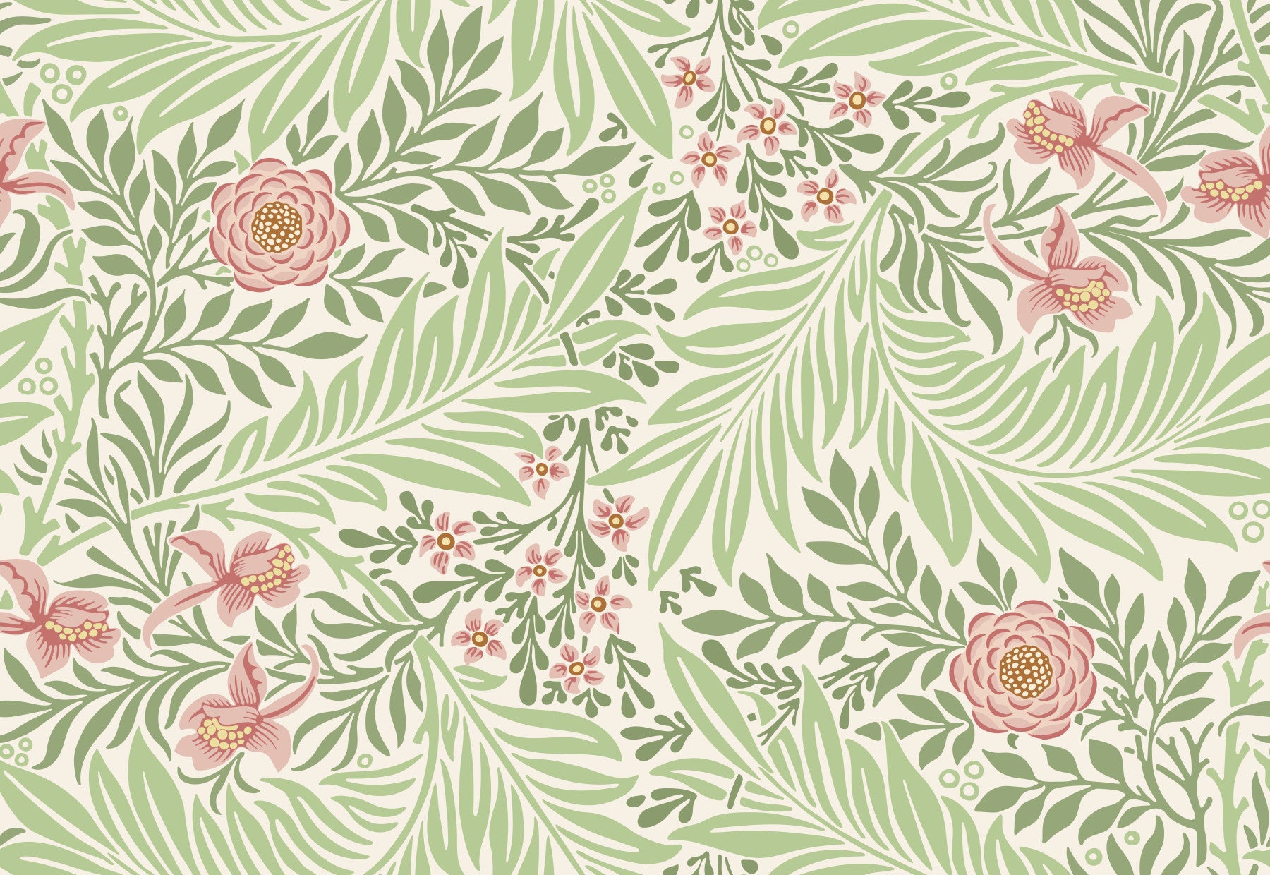William Morris Larkspur green Wallpaper⁠