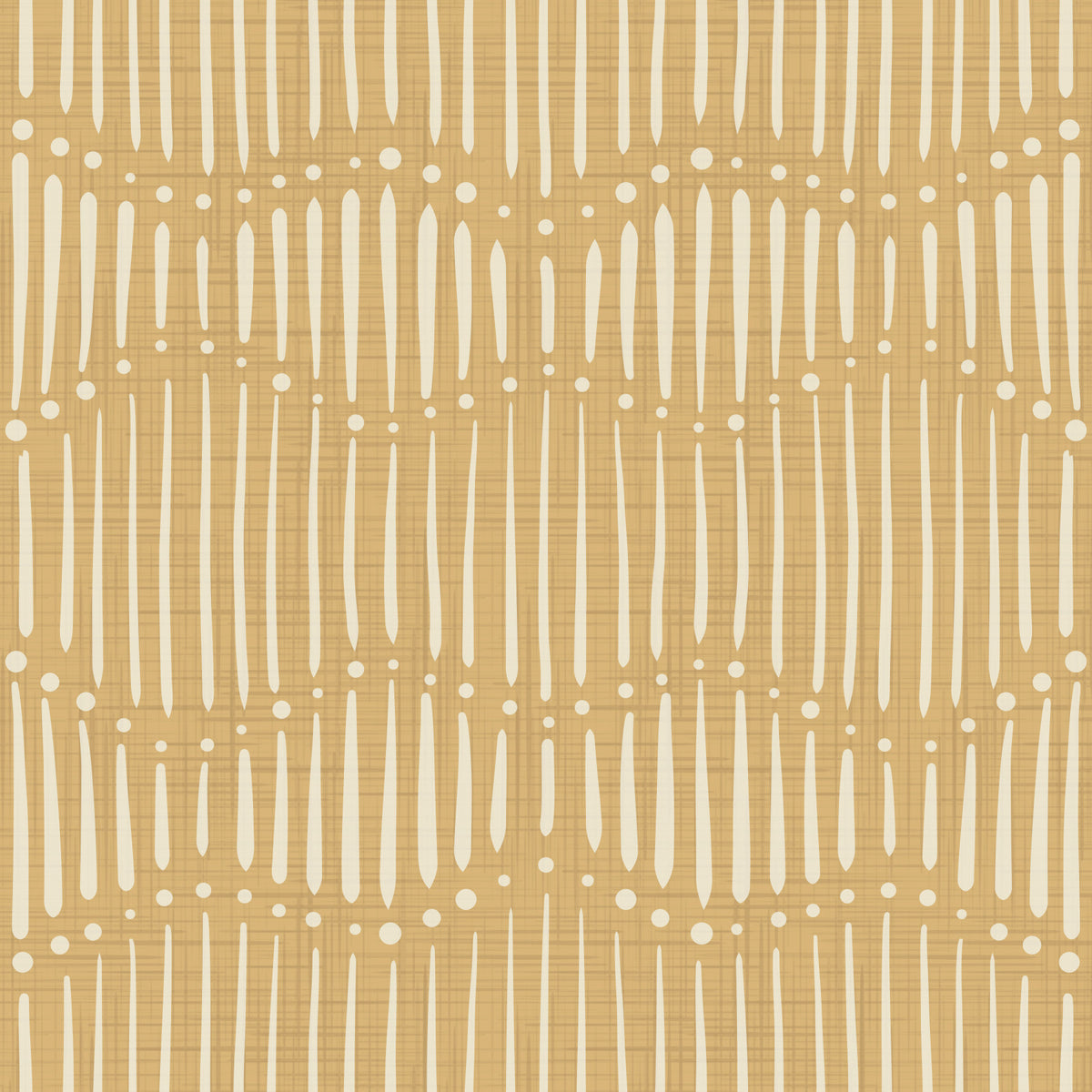 Boho Waves On Honey Canvas Wallpaper⁠